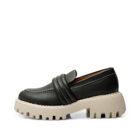 Posey loafer læder - BLACK CONTRAST