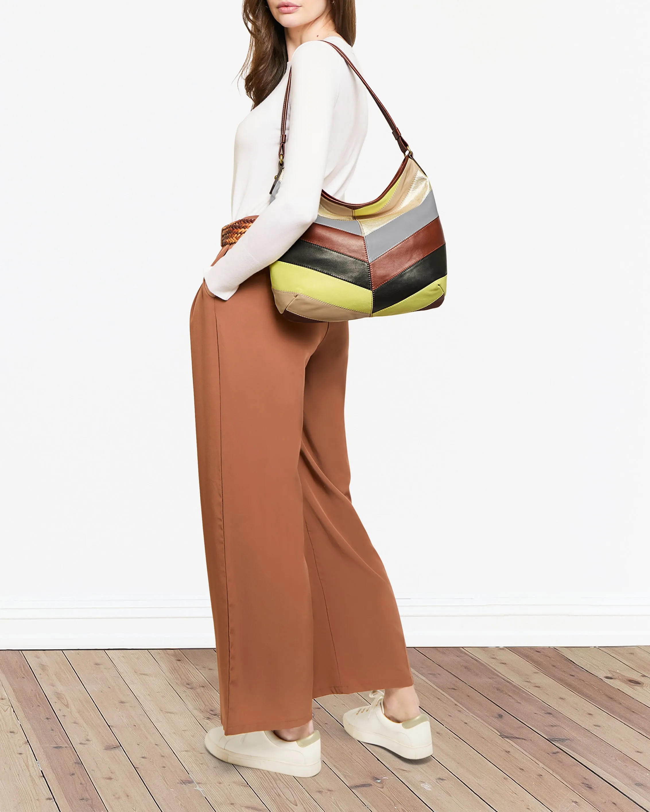 Raleigh Ziptop Patchwork Hobo