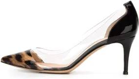 SAMMITOP Women's 65mm Pointed Toe Transparent Pumps Mid Heel Dress Shoes