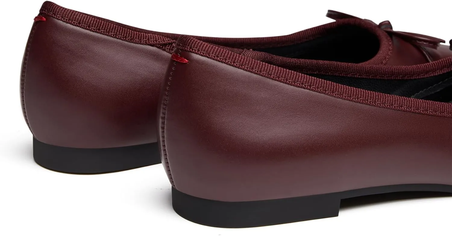 Trary Flat Shoes Women Pointed Toe Flats for Women Two-Tone Cap Toe Ballet Flats Shoes Comfortable Dressy Casual Slip-on Work Daily Soft Flat Shoes