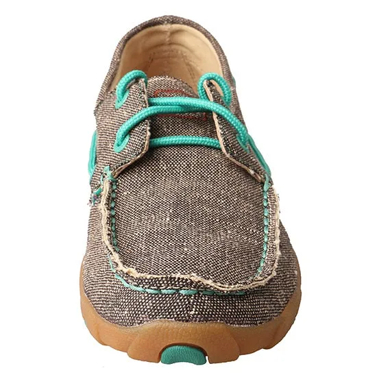 Twisted X Ladies Dust/Teal ECO Driving Moc WDM0085