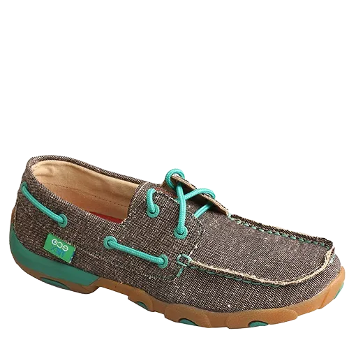 Twisted X Ladies Dust/Teal ECO Driving Moc WDM0085