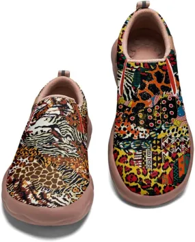 Women's Fashion Art Painted Shoes Slip On Round Toe Casual Loafers Lightweight Comfort Walking Travel Sneakers