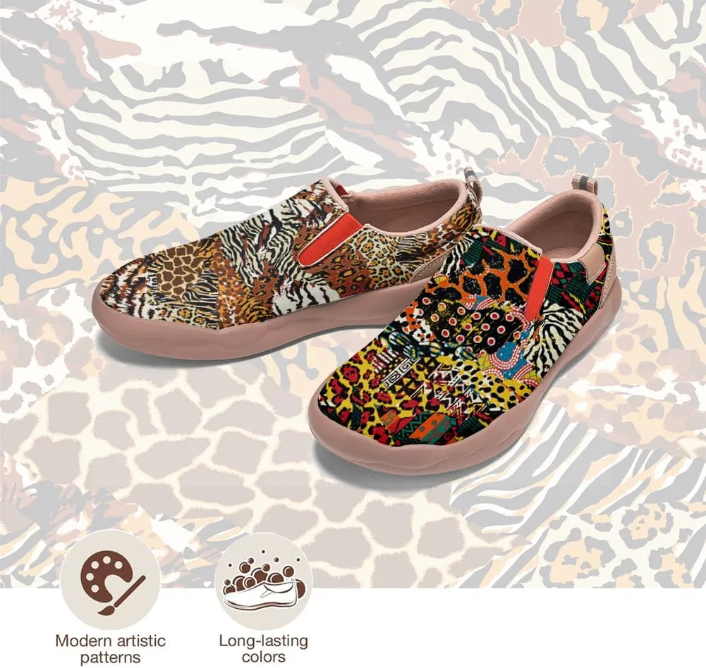 Women's Fashion Art Painted Shoes Slip On Round Toe Casual Loafers Lightweight Comfort Walking Travel Sneakers