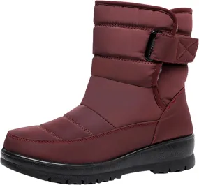 Women's Winter Snow Boots Waterproof Insulated Warm Fur Lined Ankle Booties Anti-Slip Slip On Walking Comfortable Outdoor