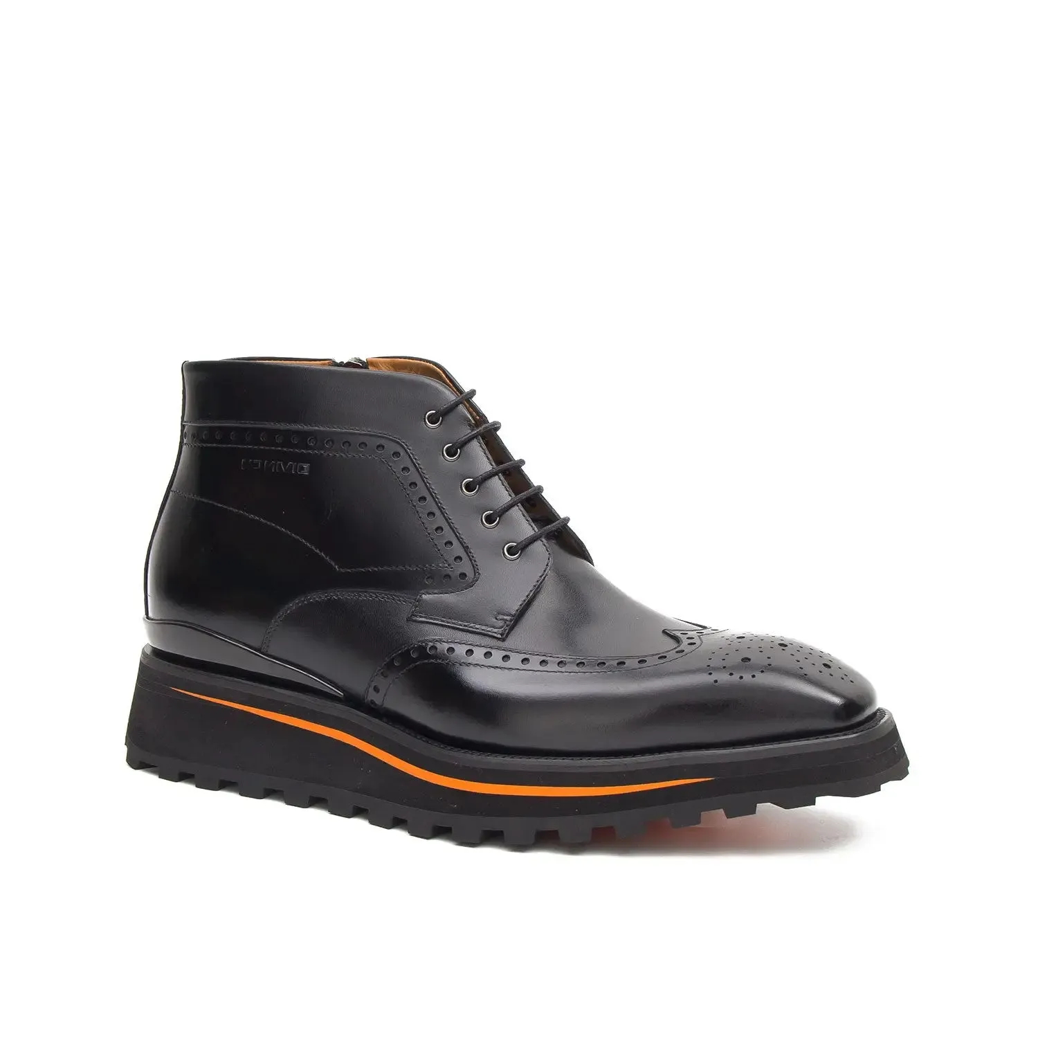 Zipper Brogue Martin Boots 2890 Black
