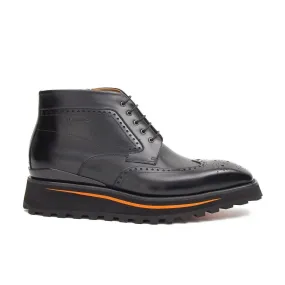 Zipper Brogue Martin Boots 2890 Black
